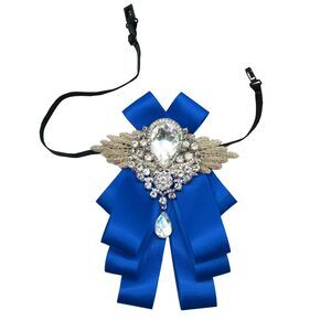 4371 Sparkle Bow Ties and Big Rhinestone Bow Tie Satin Ribbon Bowtie